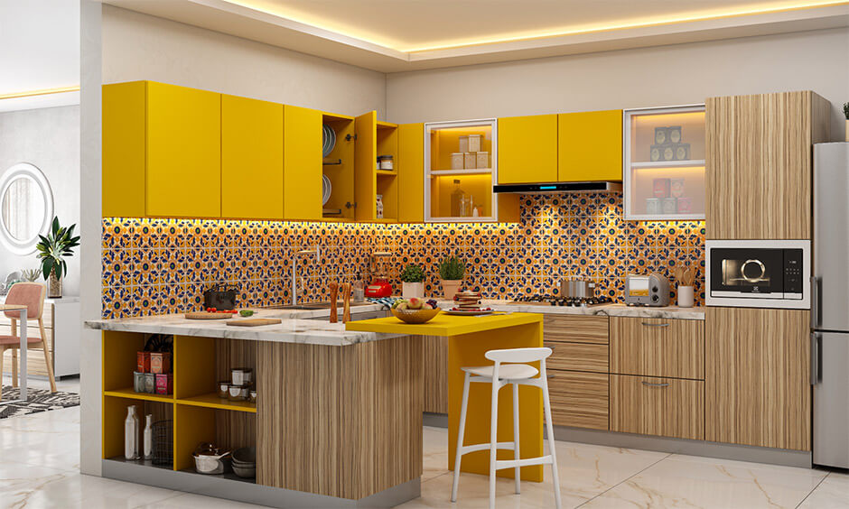 G shaped kitchen designers in mumbai
